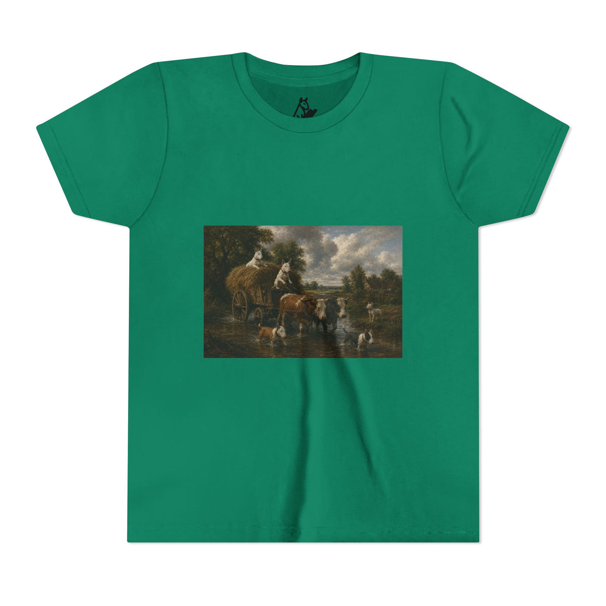 Bull Terrier The Hay Wain — after John Constable, 1821 | Youth Tee