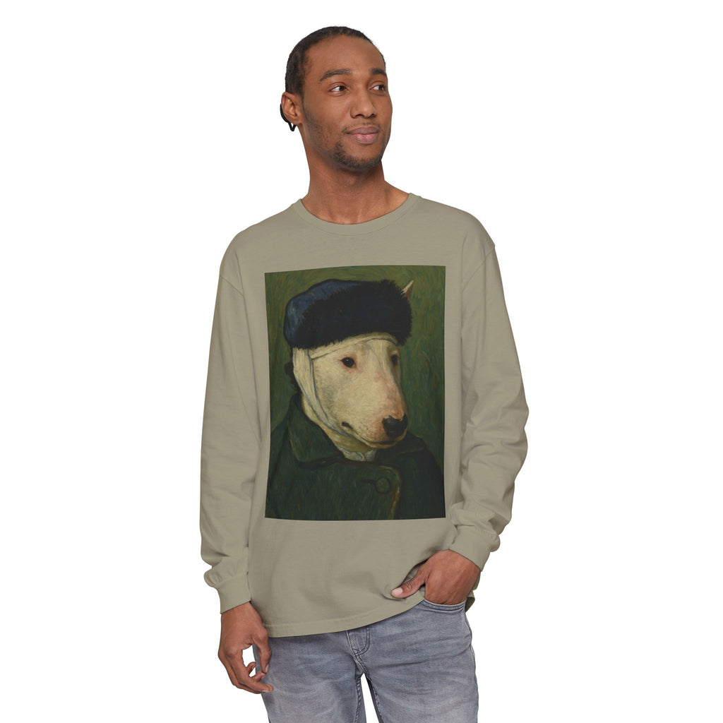 Bull Terrier Self-Portrait with Bandaged Ear — after Vincent van Gogh, 1889 | Long Sleeve