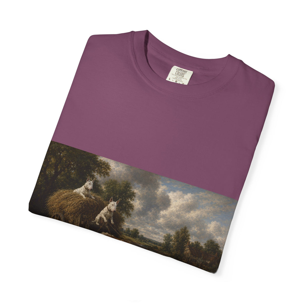 Bull Terrier The Hay Wain — after John Constable, 1821 | Garment-Dyed Tee