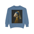 Bull Terrier Girl with a Pearl Earring — after Johannes Vermeer, c.1665 | Crewneck