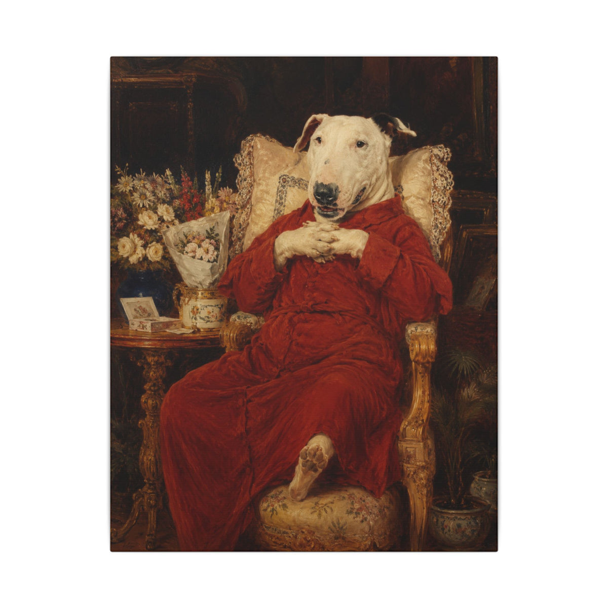 Bull Terrier A Happy Birthday — after Antonio Casanova y Estorach, c.1890 | Canvas