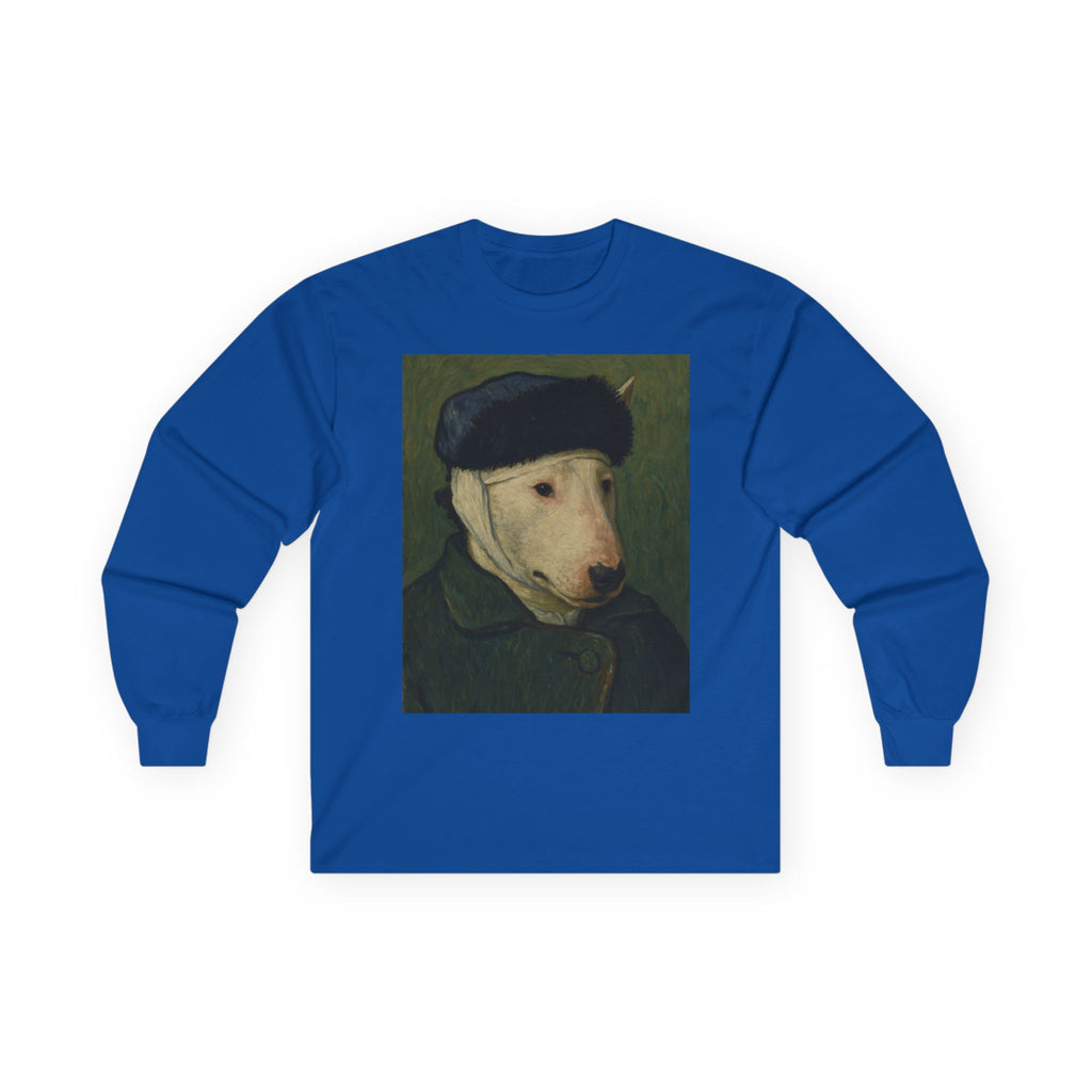 Bull Terrier Self Portrait Bandaged Ear — after Vincent van Gogh, 1889 | Long Sleeve