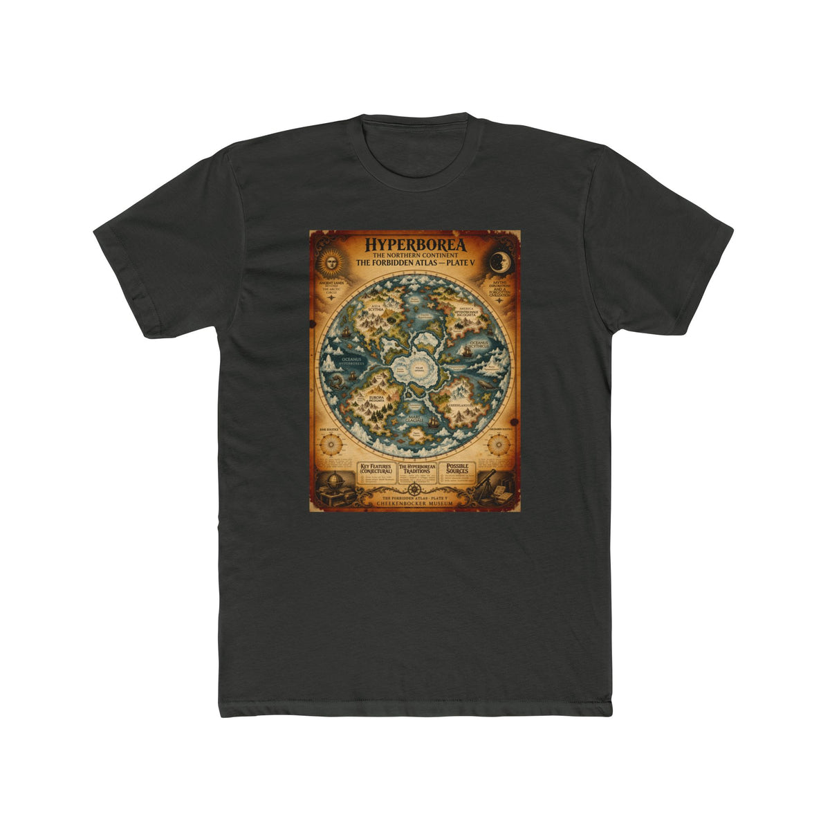 Hyperborea, The Forbidden Atlas Plate V | Unisex Cotton Crew Tee
