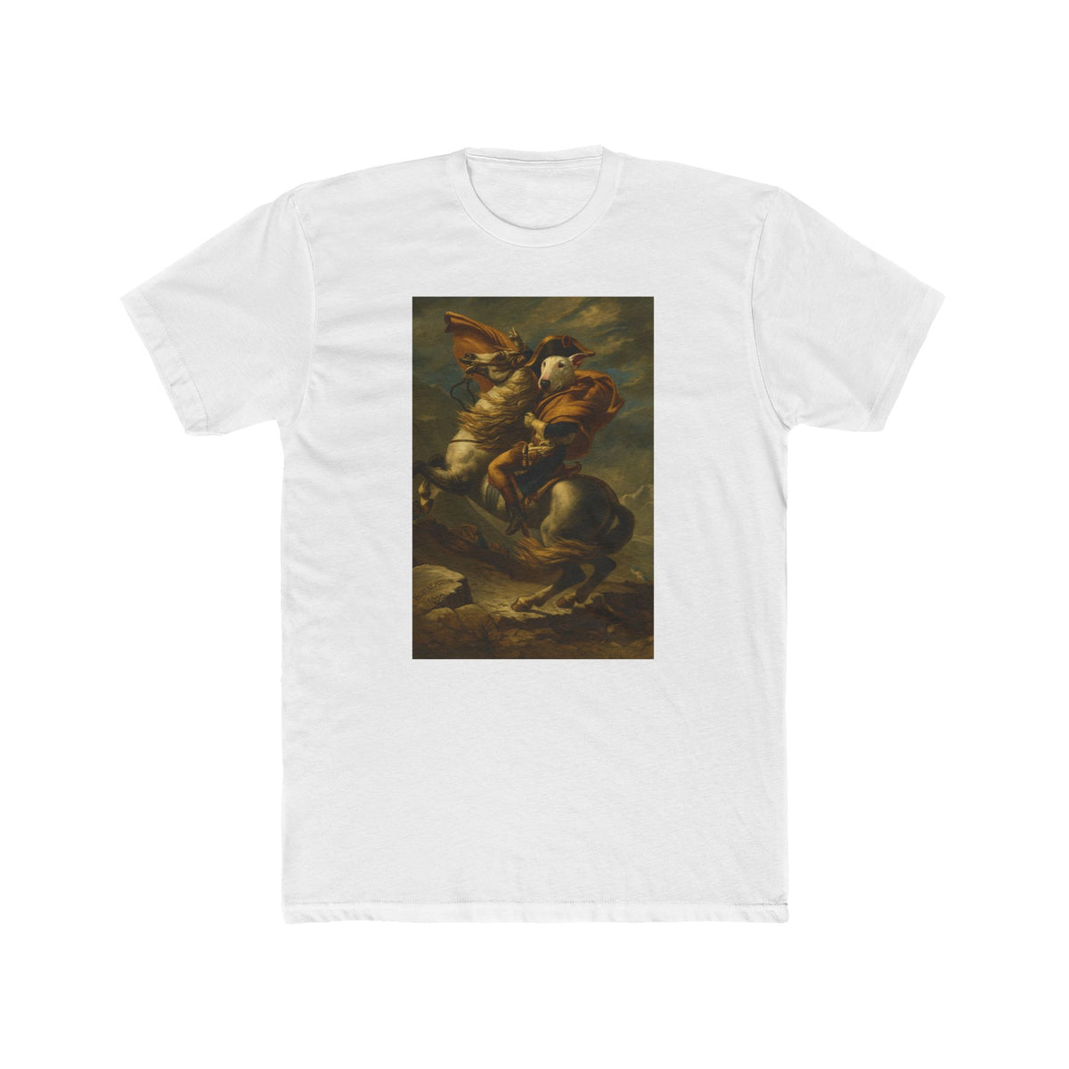 Bull Terrier Napoleon — after Jacques-Louis David, 1801 | Tee