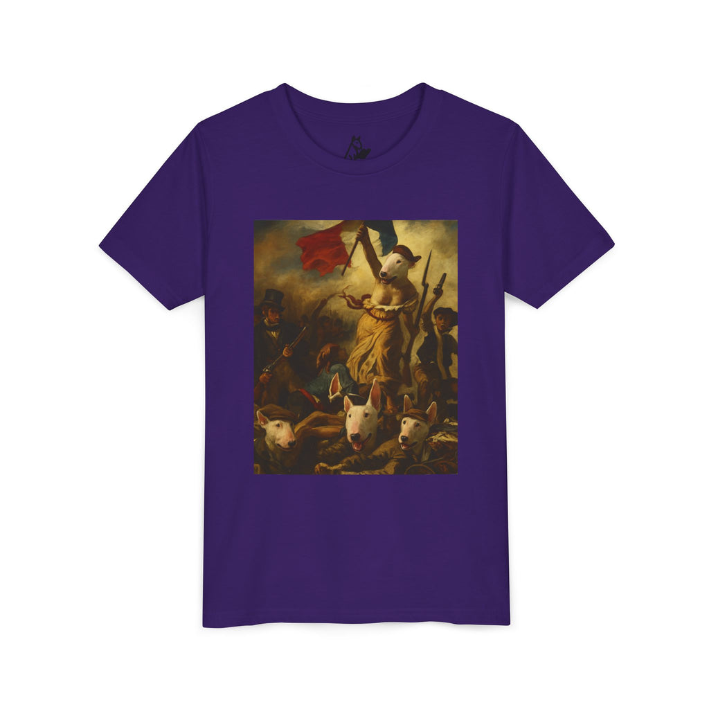 Bull Terrier Liberty Leading the People — after Eugene Delacroix, 1830 | Youth Tee