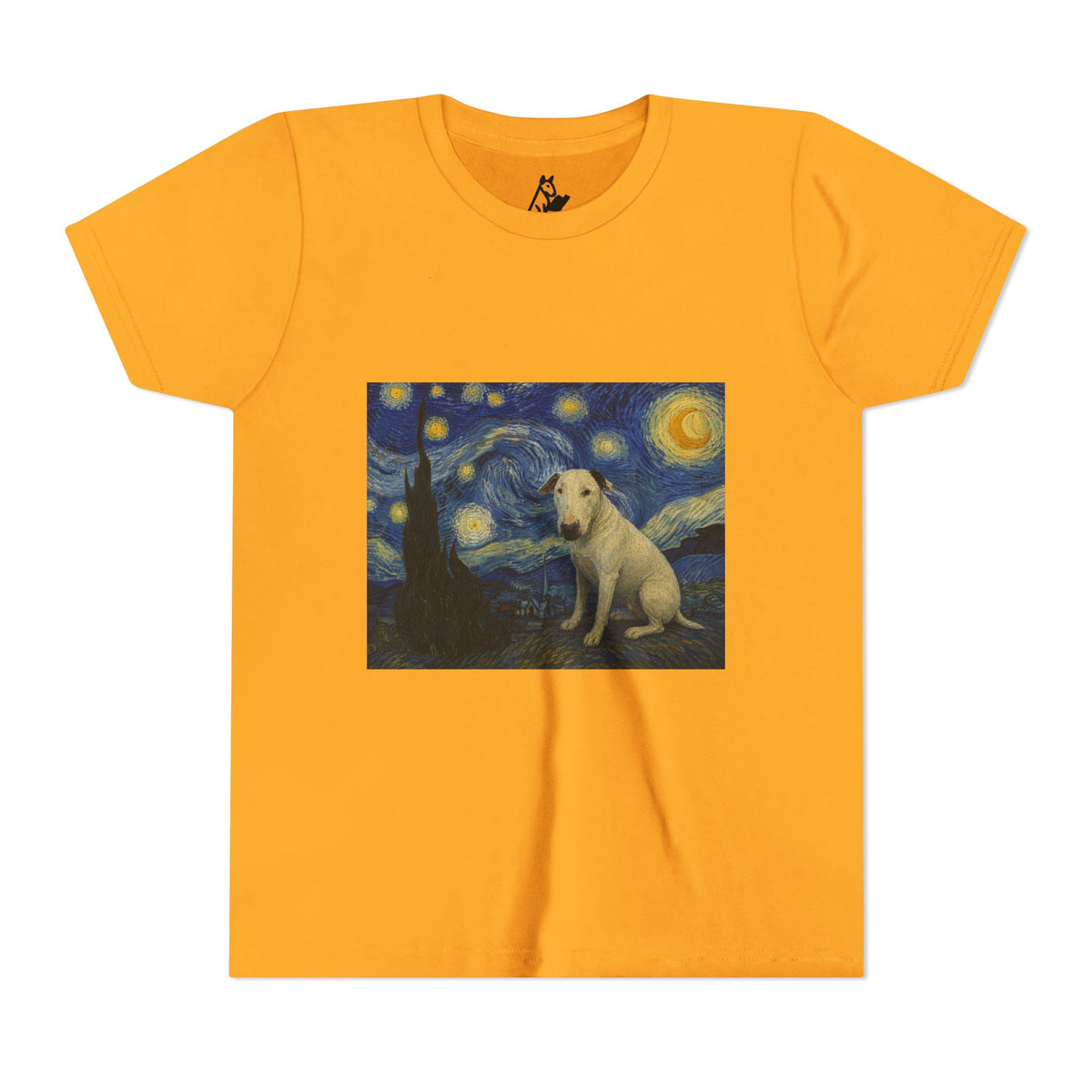 Bull Terrier The Starry Night — after Vincent van Gogh, 1889 | Youth Tee