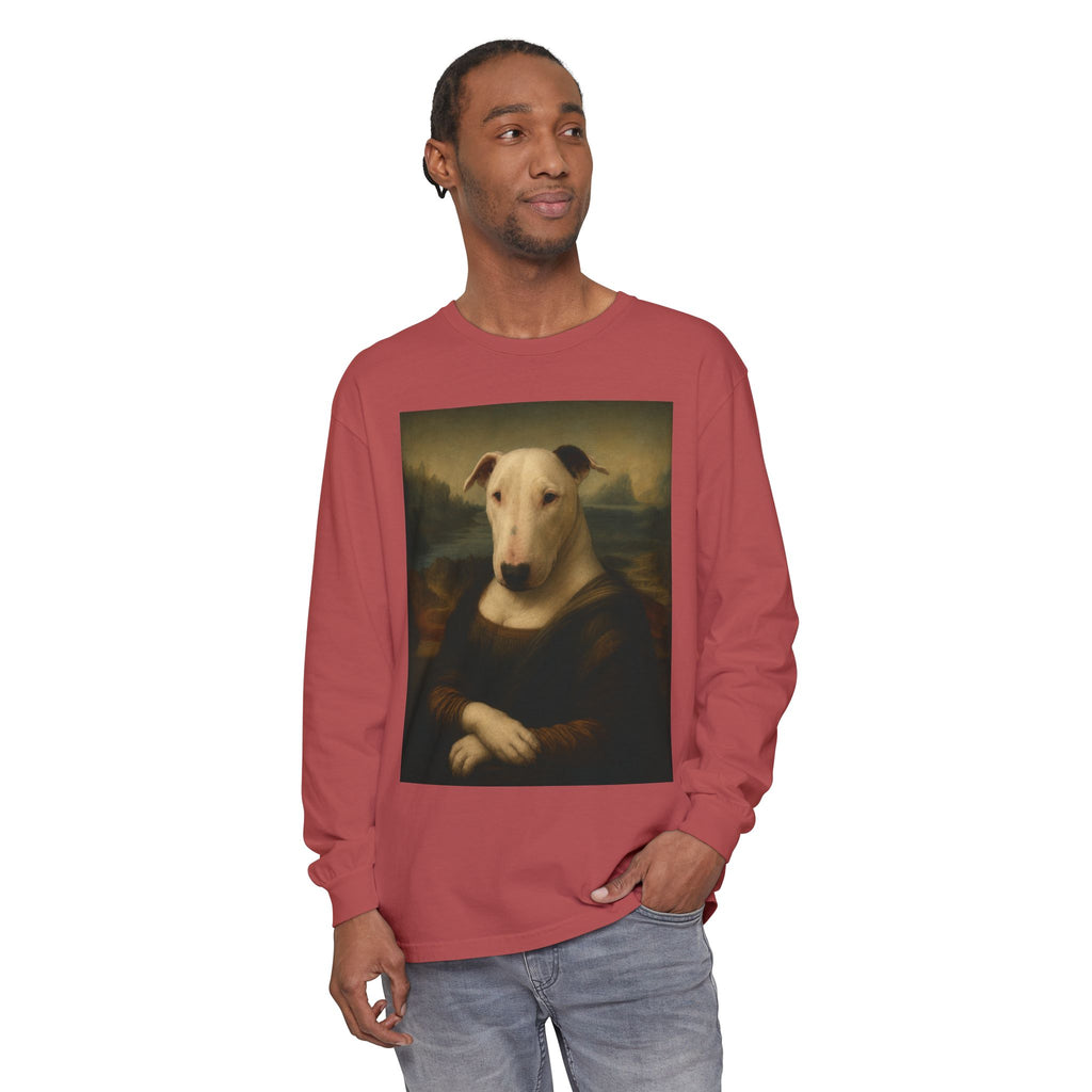 Bull Terrier Mona Lisa — after Leonardo da Vinci, c.1503 | Long Sleeve