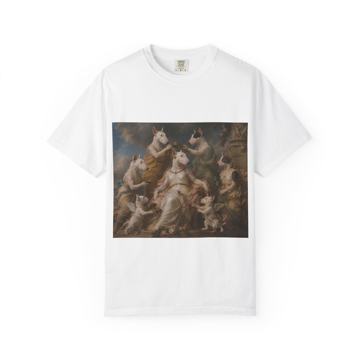 Bull Terrier Themire Crowned by the Graces — after the Sevres Manufactory, 1777 | Garment-Dyed Tee