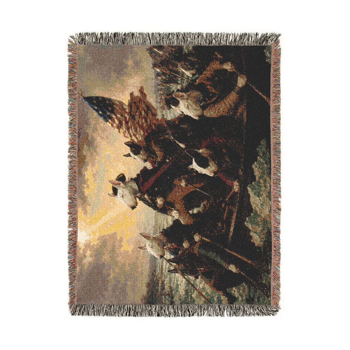 Bull Terrier Washington Crossing the Delaware — after Emanuel Leutze, 1851 | Blanket
