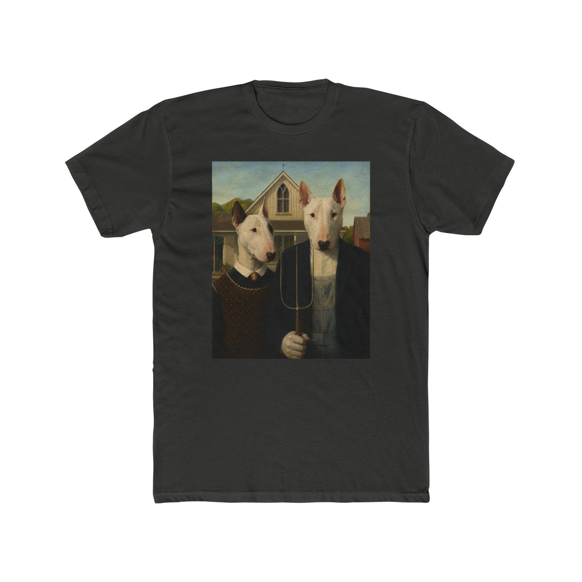 Bull Terrier American Gothic — after Grant Wood, 1930 | Tee
