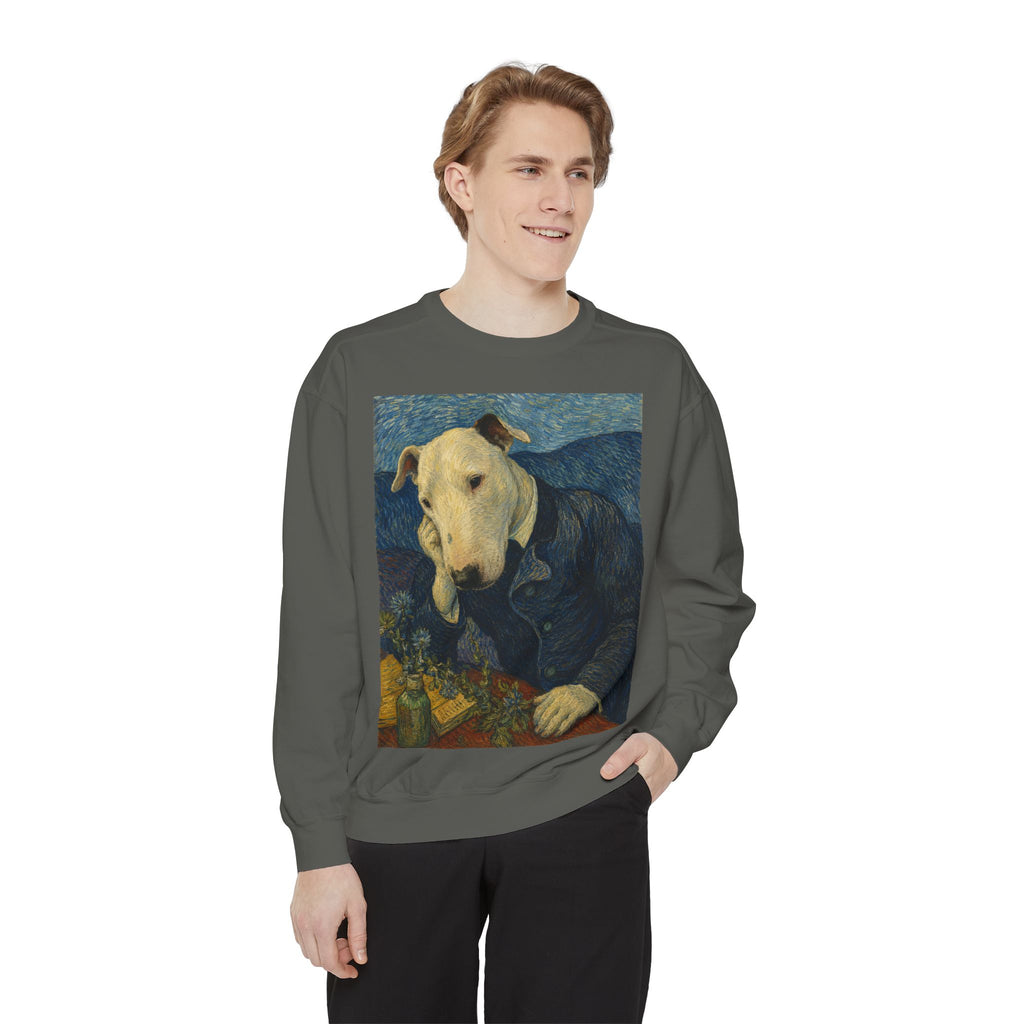 Bull Terrier Portrait of Doctor Gachet — after Vincent van Gogh, 1890 | Crewneck