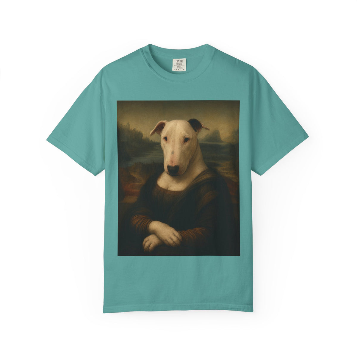 Bull Terrier Mona Lisa — after Leonardo da Vinci, c.1503 | Garment-Dyed Tee