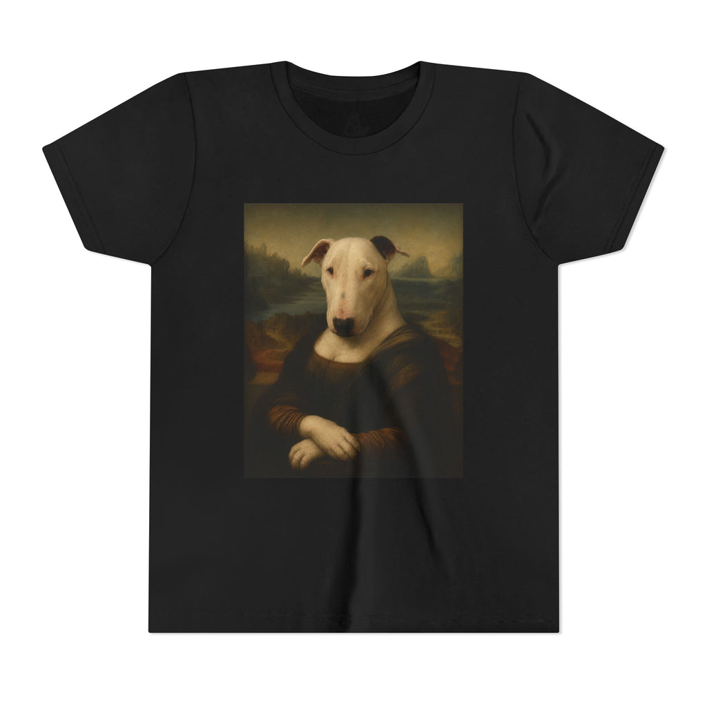 Bull Terrier Mona Lisa — after Leonardo da Vinci, c.1503 | Youth Tee