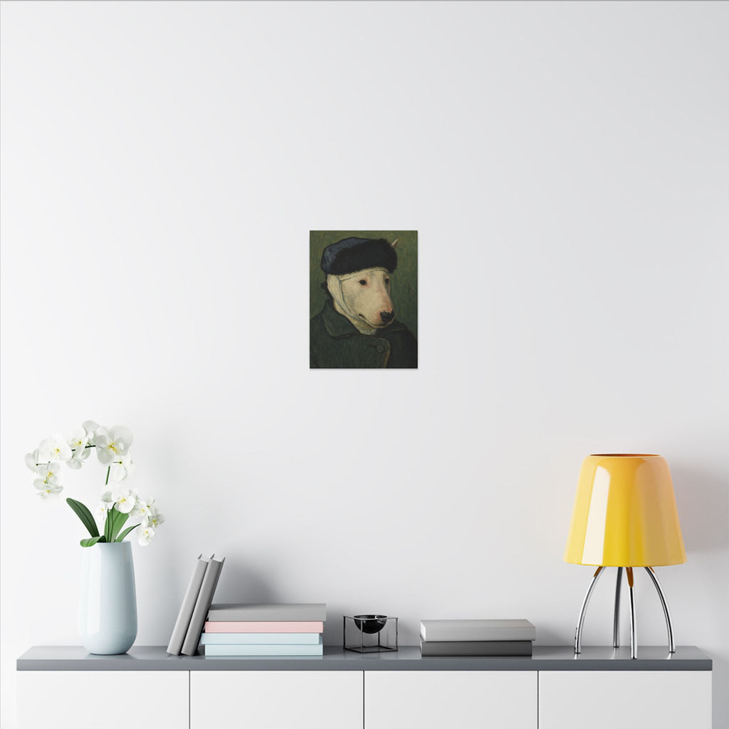 Bull Terrier Self-Portrait with Bandaged Ear — after Vincent van Gogh, 1889 | Canvas