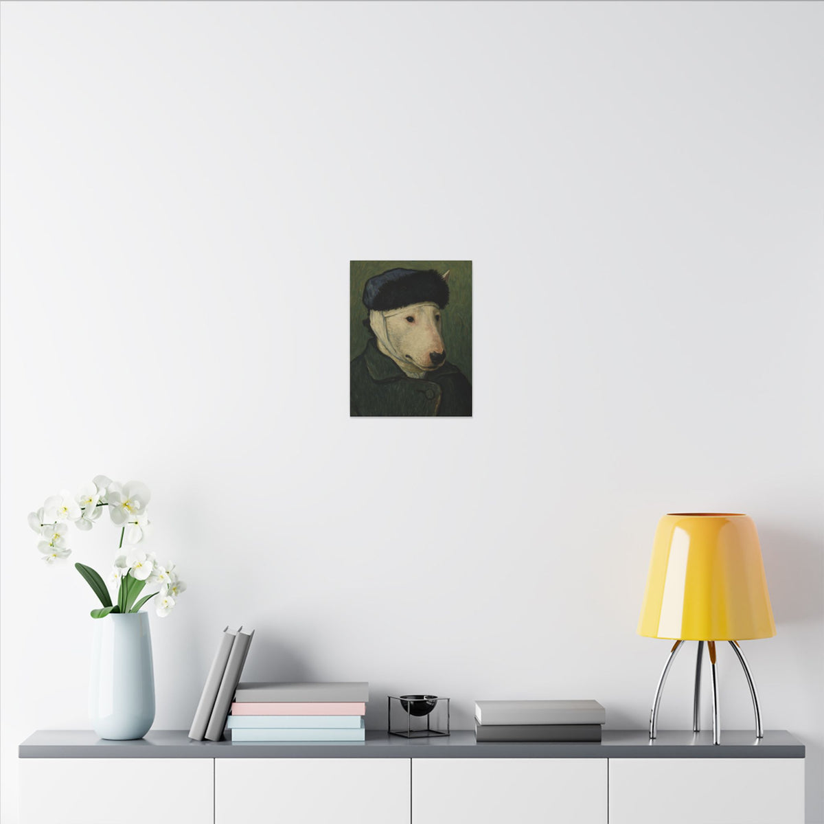 Bull Terrier Self-Portrait with Bandaged Ear — after Vincent van Gogh, 1889 | Canvas