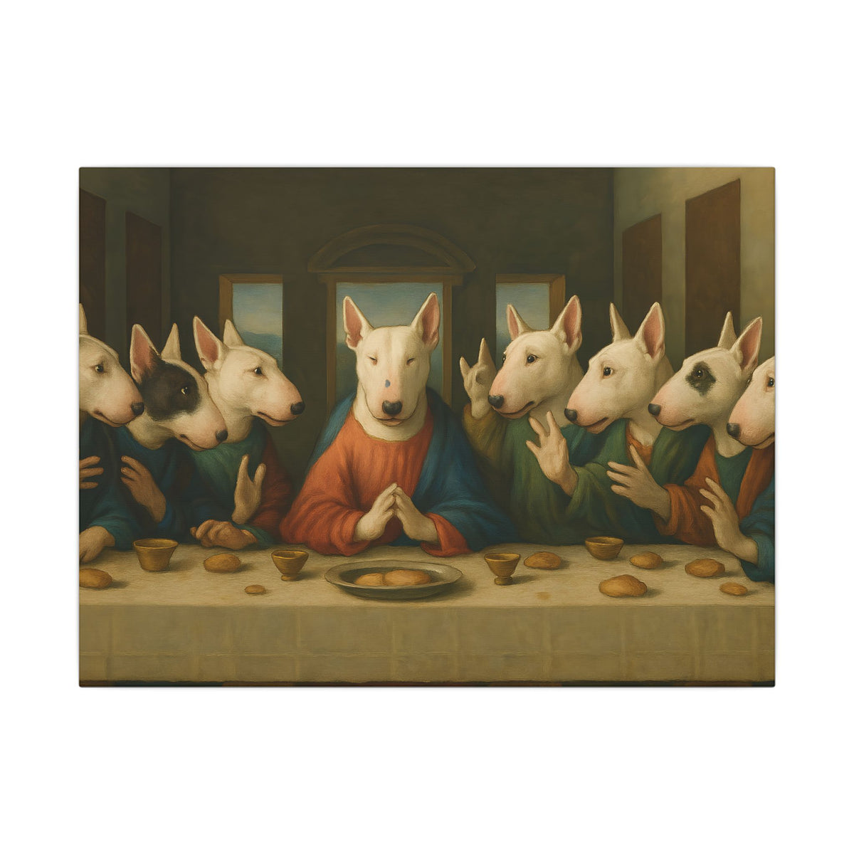 Bull Terrier The Last Supper — after Leonardo da Vinci, 1498 | Canvas