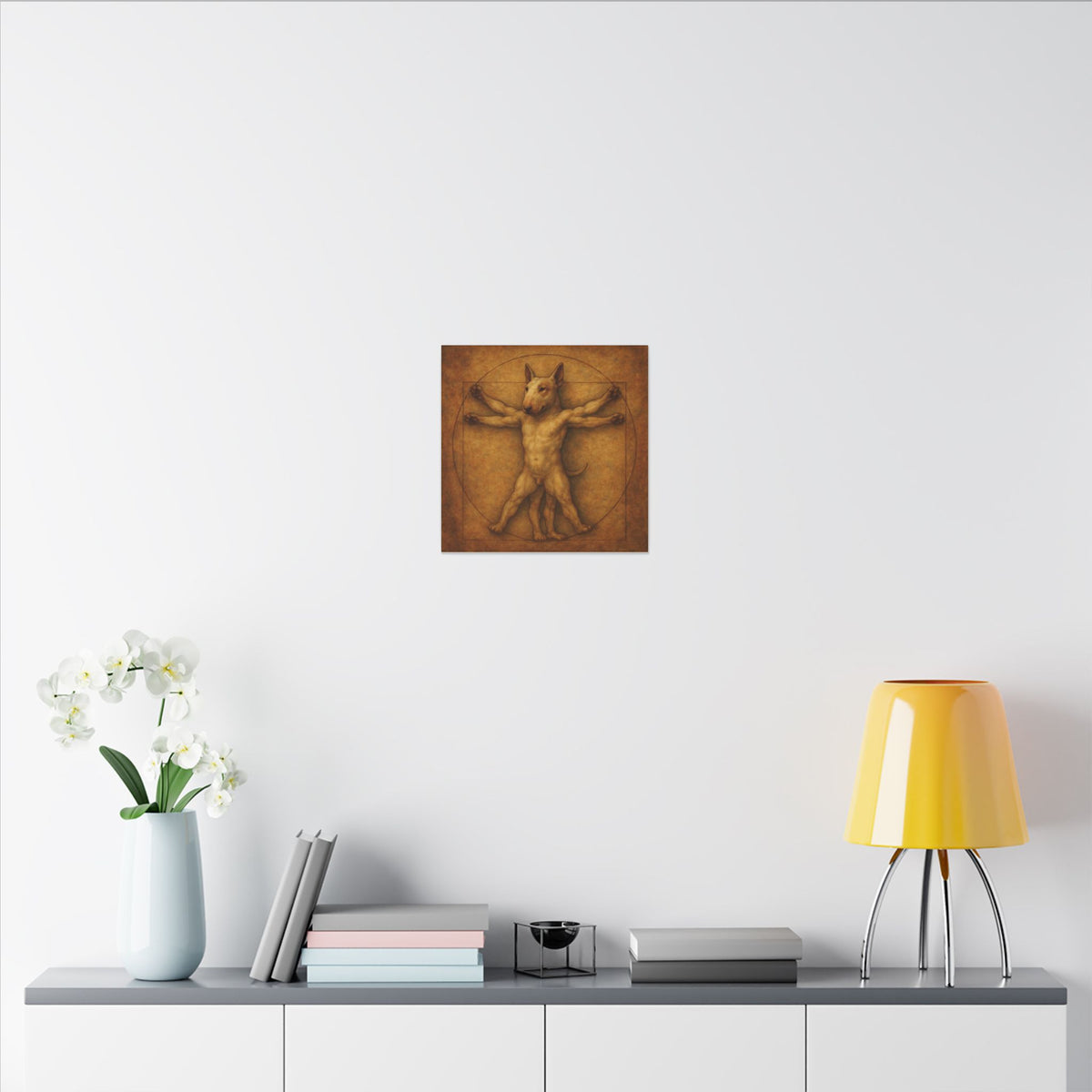 Bull Terrier Vitruvian Man — after Leonardo da Vinci, c.1490 | Canvas