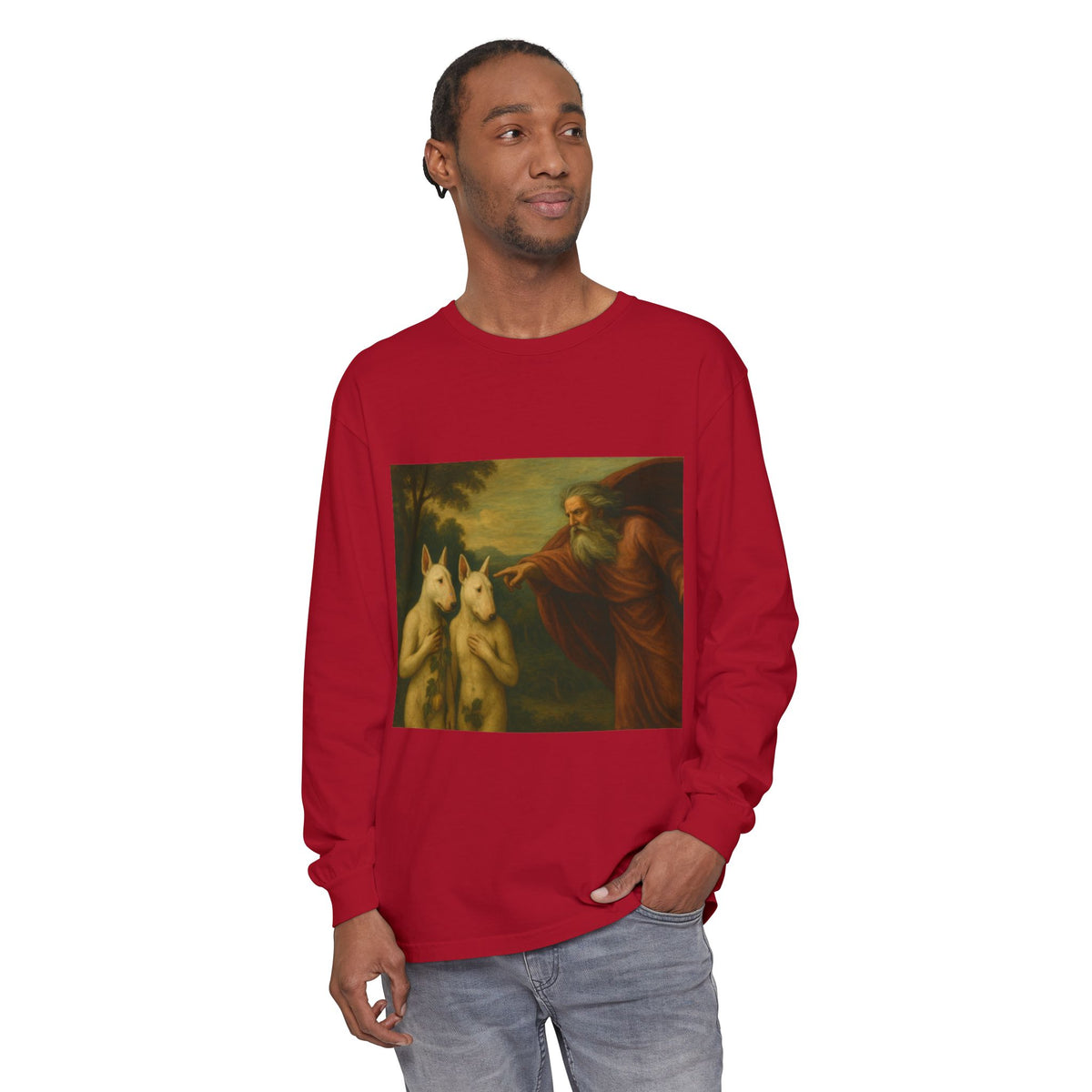 Bull Terrier The Rebuke of Adam and Eve — after Domenichino, 1626 | Long Sleeve