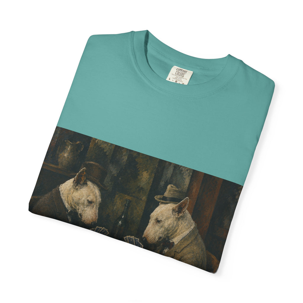 Bull Terrier The Card Players — after Paul Cezanne, c.1895 | Garment-Dyed Tee