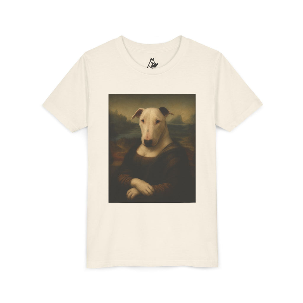 Bull Terrier Mona Lisa — after Leonardo da Vinci, c.1503 | Youth Tee