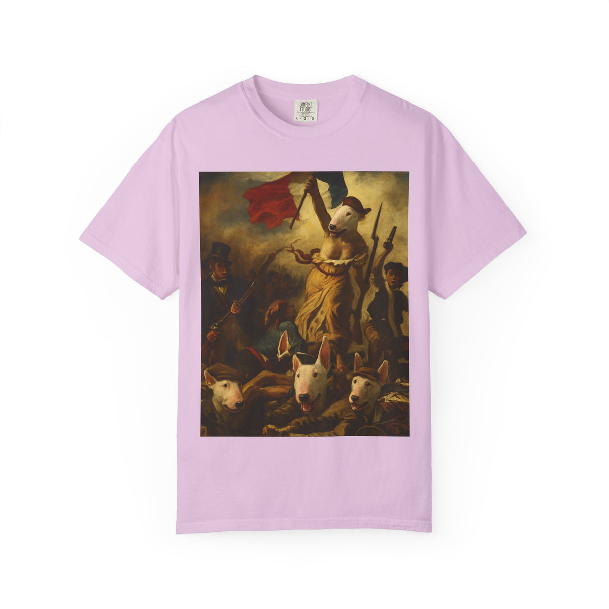 Bull Terrier Liberty Leading the People — after Eugene Delacroix, 1830 | Garment-Dyed Tee