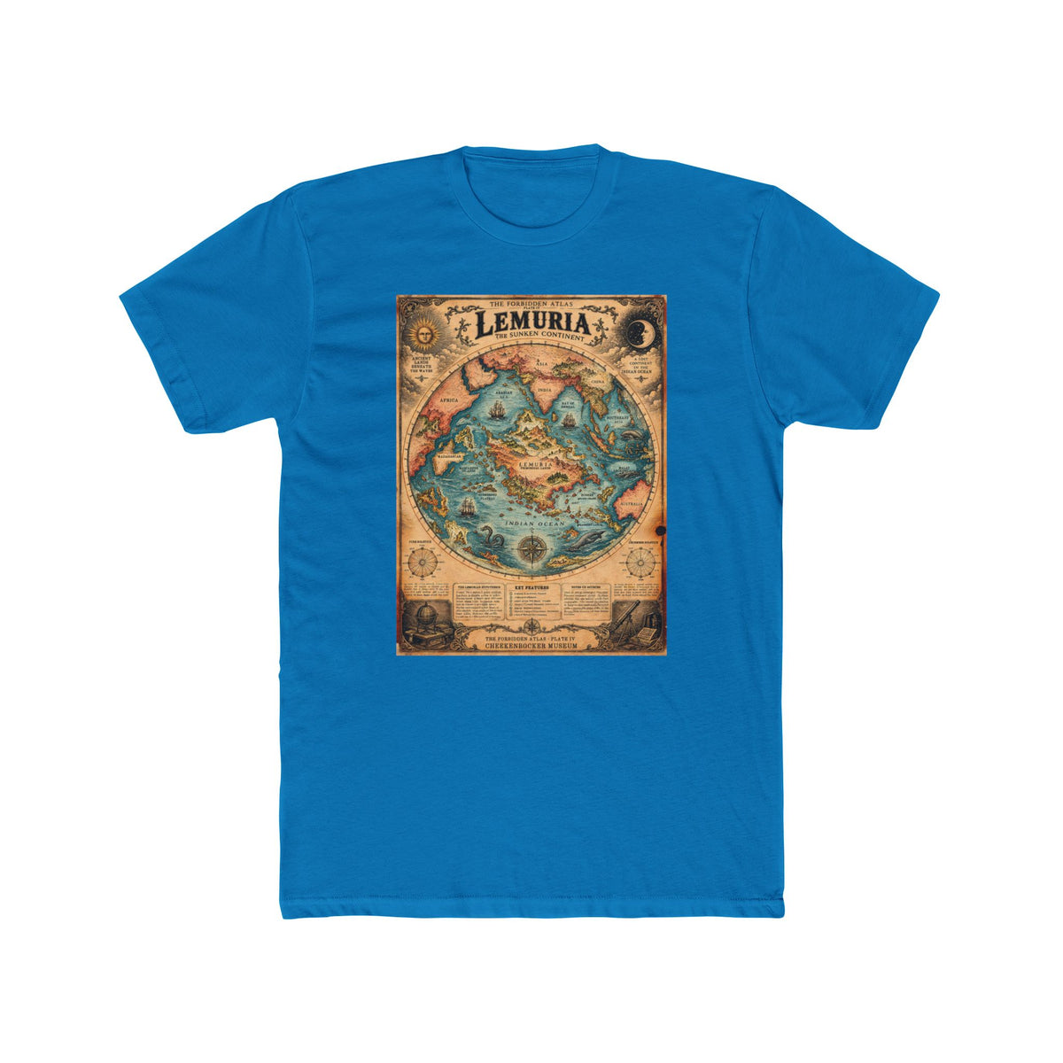 Lemuria, The Forbidden Atlas Plate IV | Unisex Cotton Crew Tee