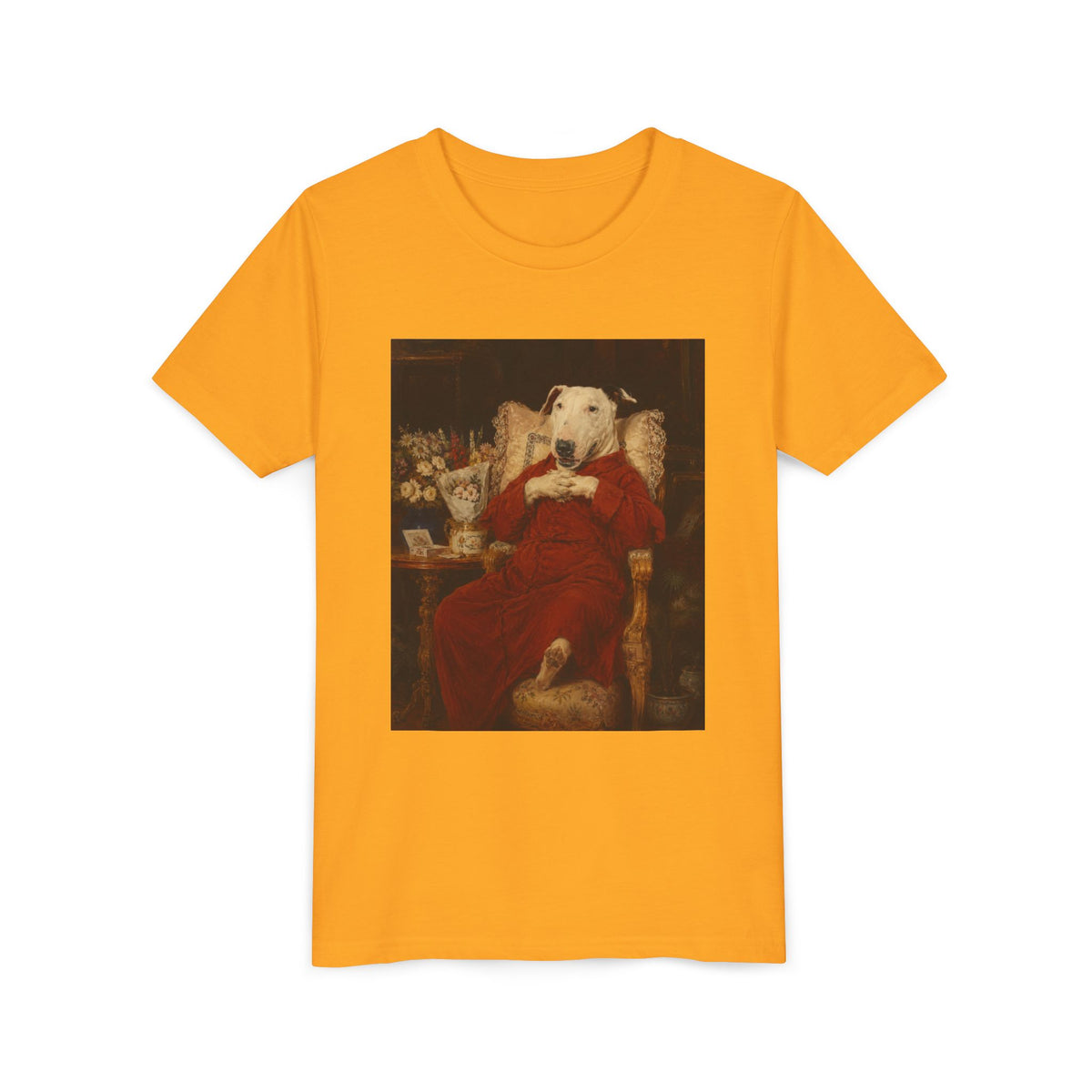Bull Terrier A Happy Birthday — after Antonio Casanova y Estorach, c.1890 | Youth Tee