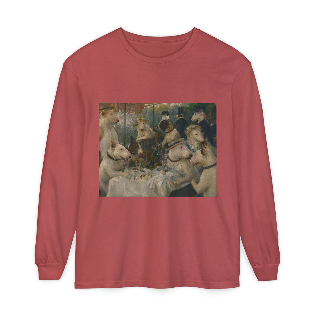 Bull Terrier Luncheon of the Boating Party — after Pierre-Auguste Renoir, 1881 | Long Sleeve