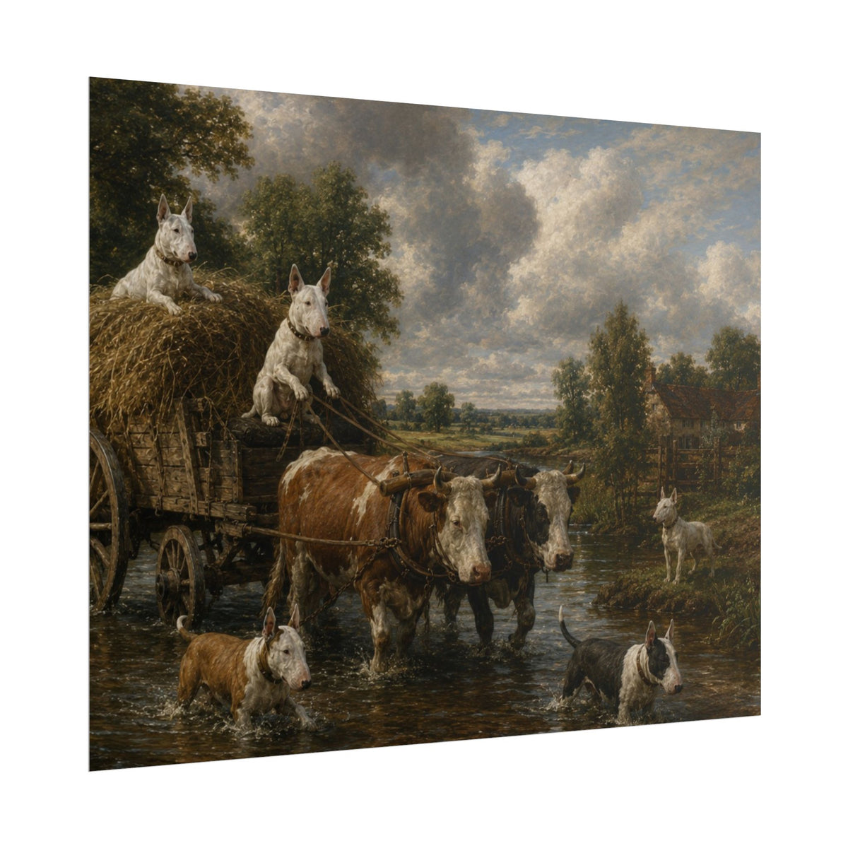 Bull Terrier The Hay Wain — after John Constable, 1821 | Print