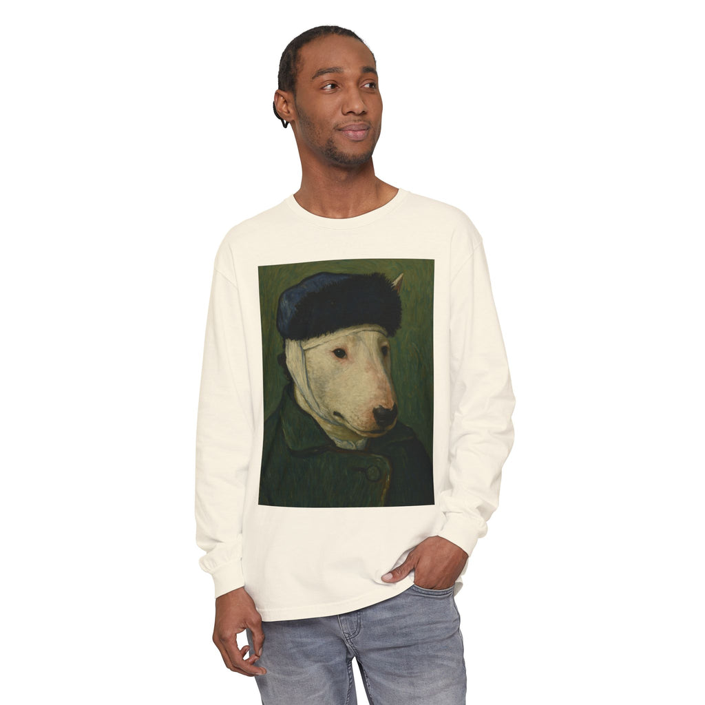 Bull Terrier Self-Portrait with Bandaged Ear — after Vincent van Gogh, 1889 | Long Sleeve
