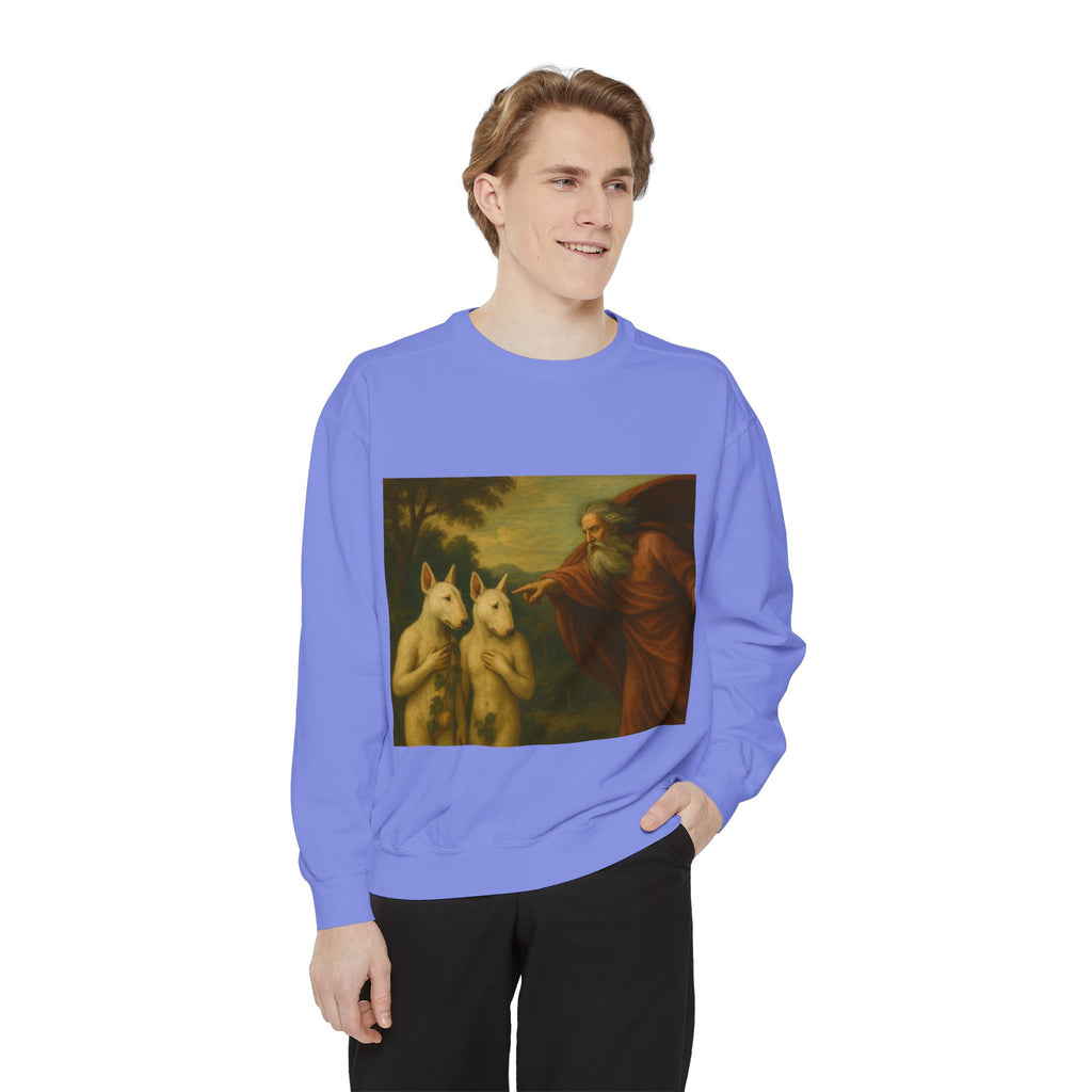 Bull Terrier The Rebuke of Adam and Eve — after Domenichino, 1626 | Crewneck