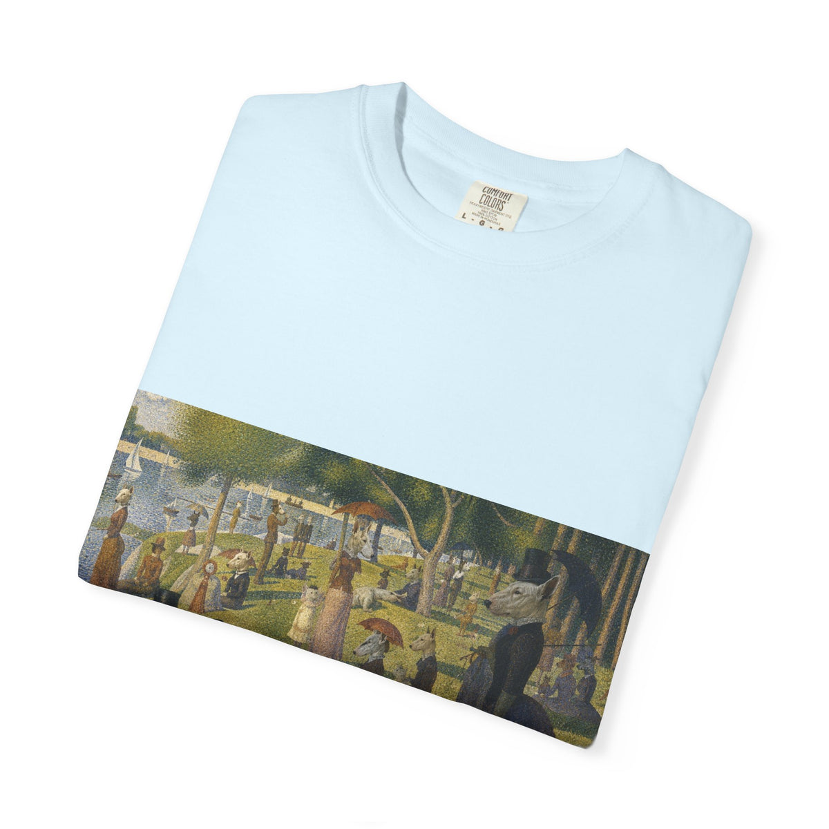 Bull Terrier A Sunday Afternoon on La Grande Jatte — after Georges Seurat, 1886 | Garment-Dyed Tee