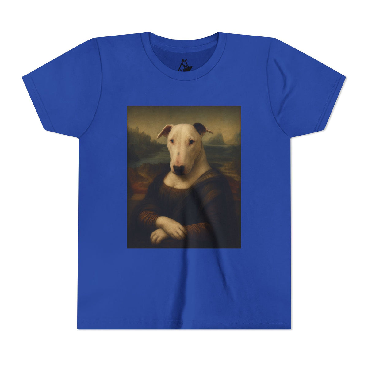 Bull Terrier Mona Lisa — after Leonardo da Vinci, c.1503 | Youth Tee
