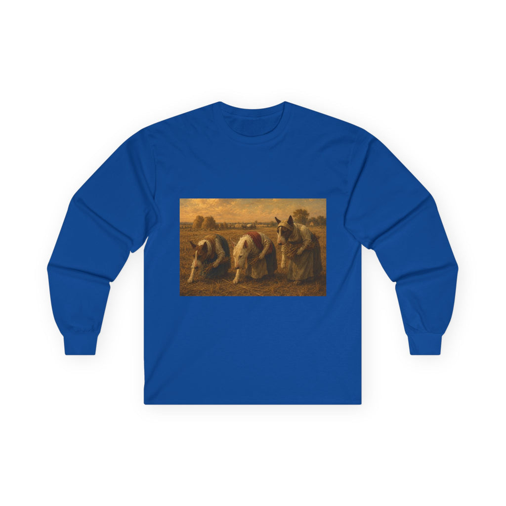 Bull Terrier The Gleaners — after Jean-Francois Millet, 1857 | Long Sleeve