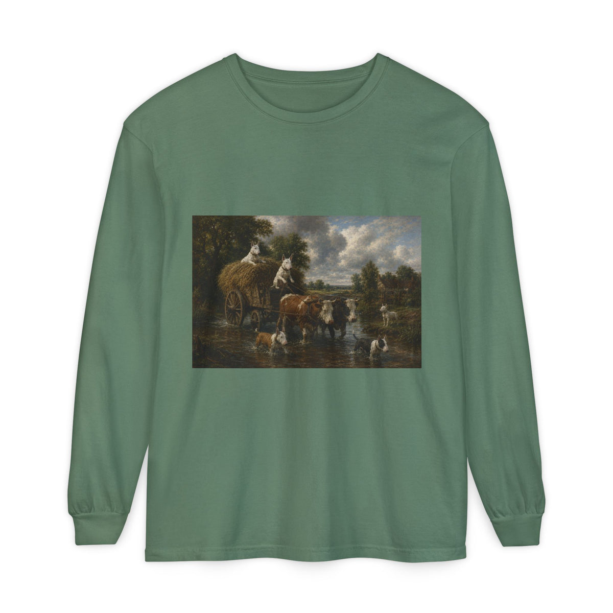 Bull Terrier The Hay Wain — after John Constable, 1821 | Long Sleeve