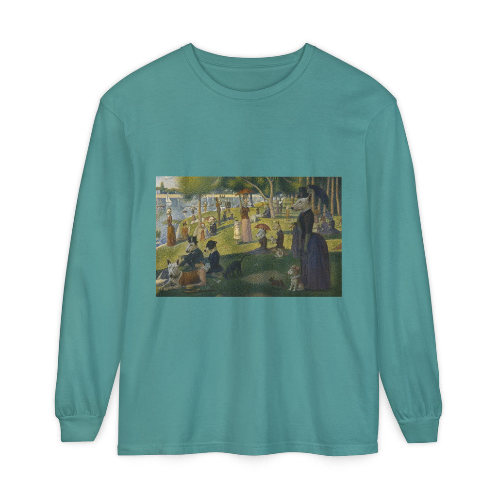 Bull Terrier A Sunday Afternoon on La Grande Jatte — after Georges Seurat, 1886 | Long Sleeve
