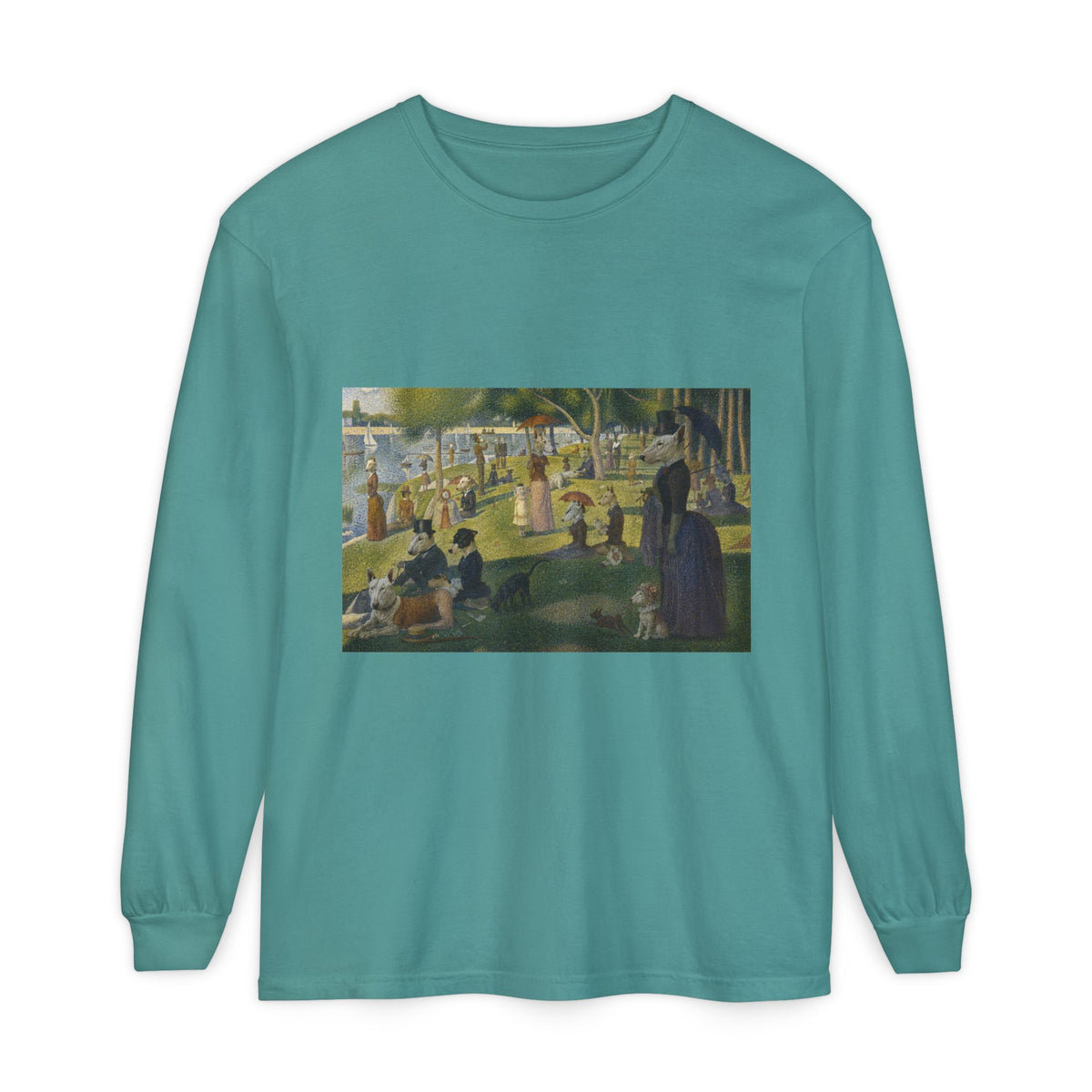 Bull Terrier A Sunday Afternoon on La Grande Jatte — after Georges Seurat, 1886 | Long Sleeve