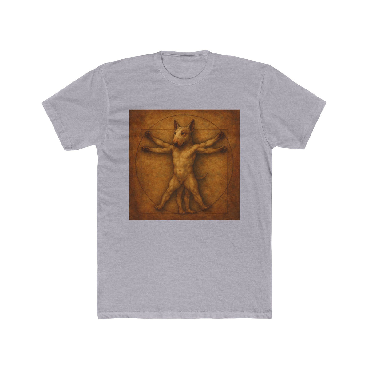 Bull Terrier Vitruvian Man — after Leonardo da Vinci, c.1490 | Tee
