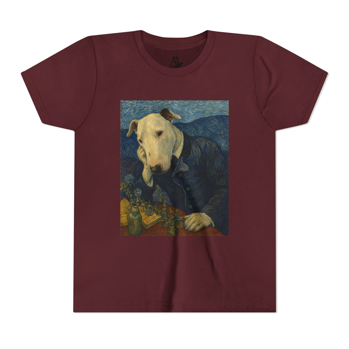 Bull Terrier Portrait of Doctor Gachet — after Vincent van Gogh, 1890 | Youth Tee