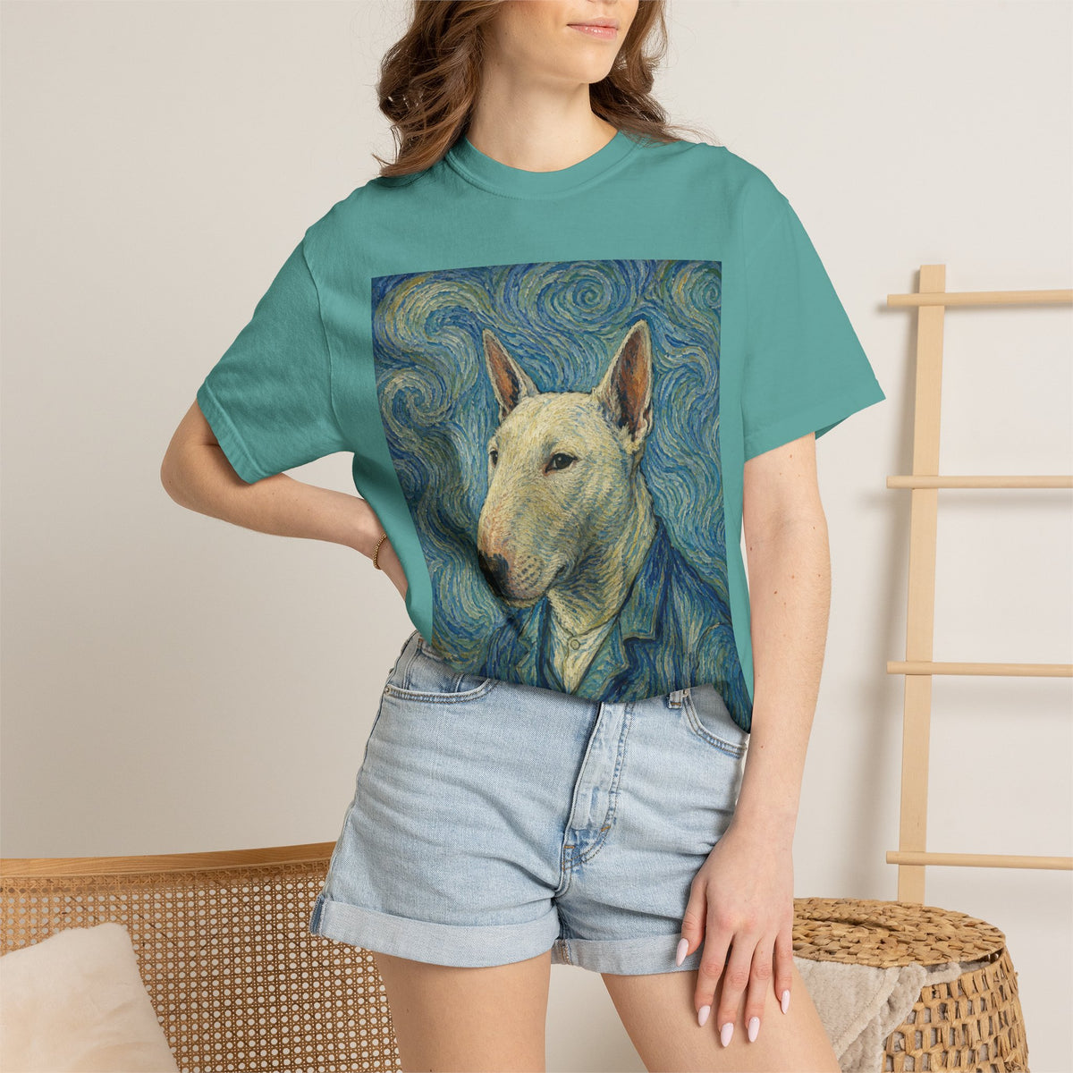 Bull Terrier Self-Portrait — after Vincent van Gogh, 1889 | Garment-Dyed Tee