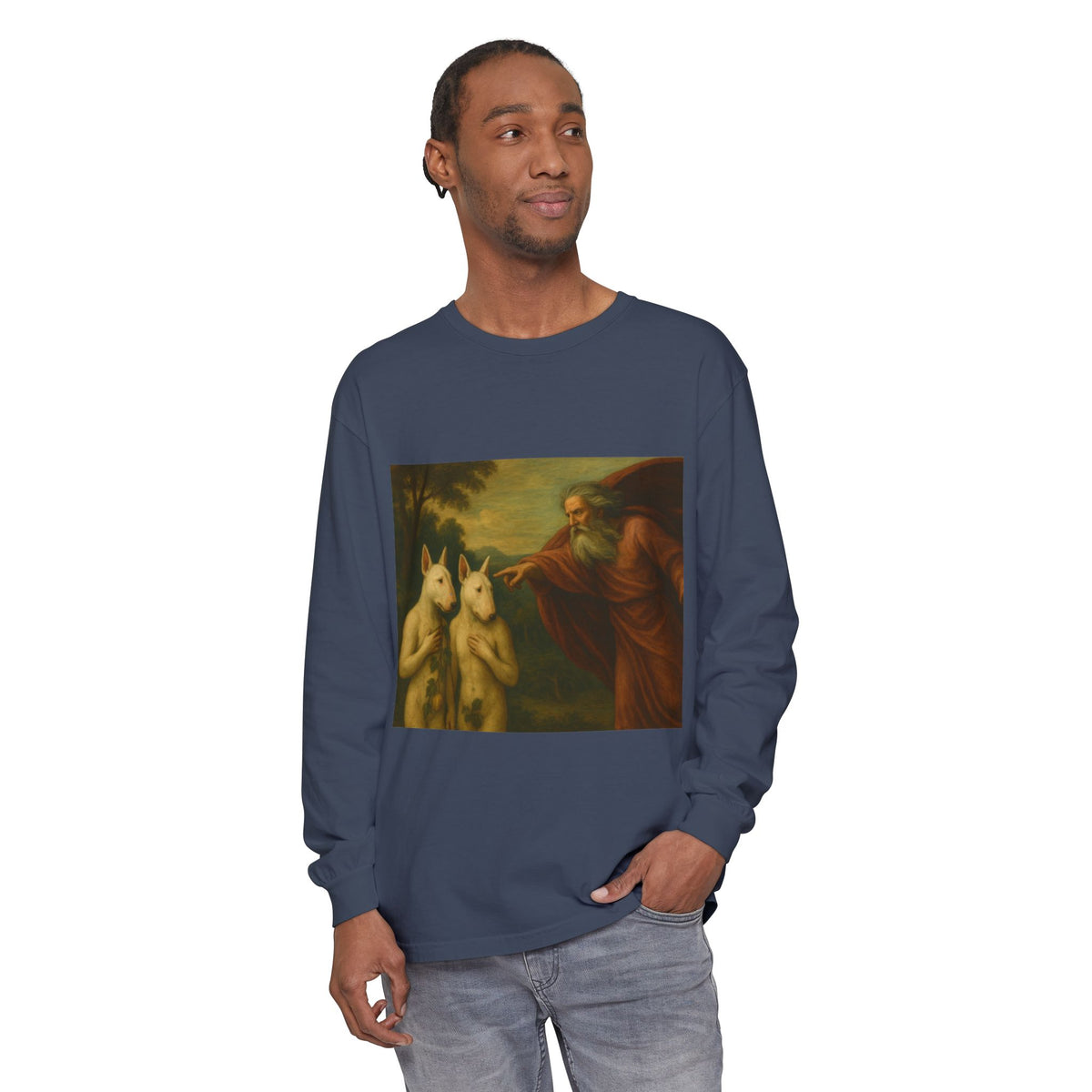 Bull Terrier The Rebuke of Adam and Eve — after Domenichino, 1626 | Long Sleeve