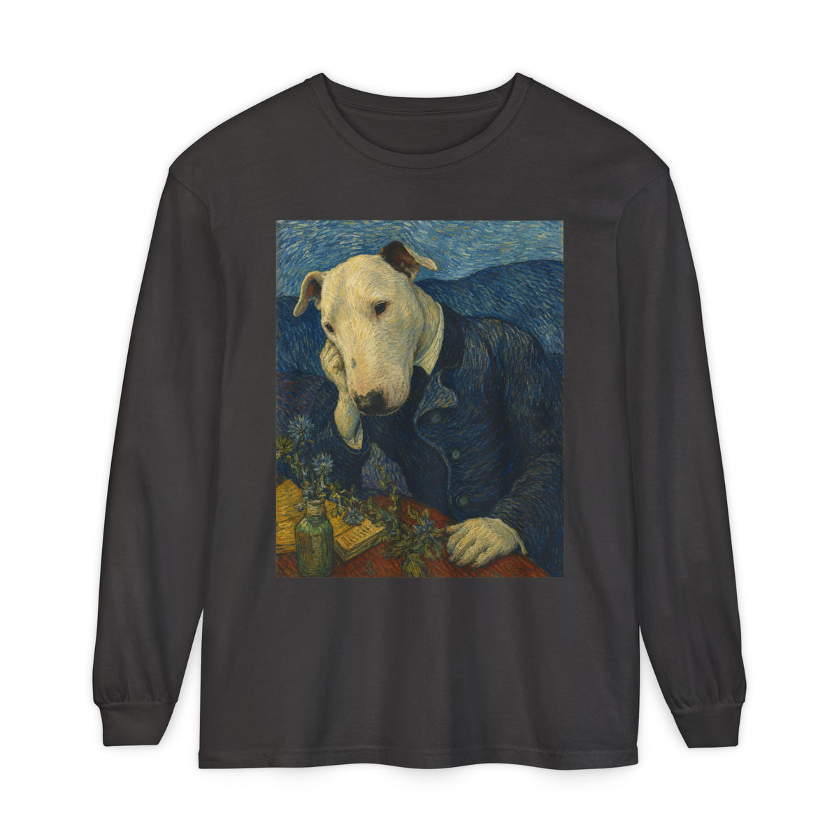 Bull Terrier Portrait of Doctor Gachet — after Vincent van Gogh, 1890 | Long Sleeve