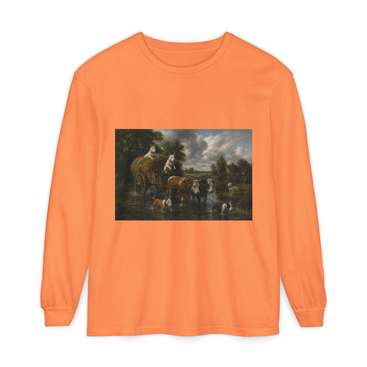 Bull Terrier The Hay Wain — after John Constable, 1821 | Long Sleeve