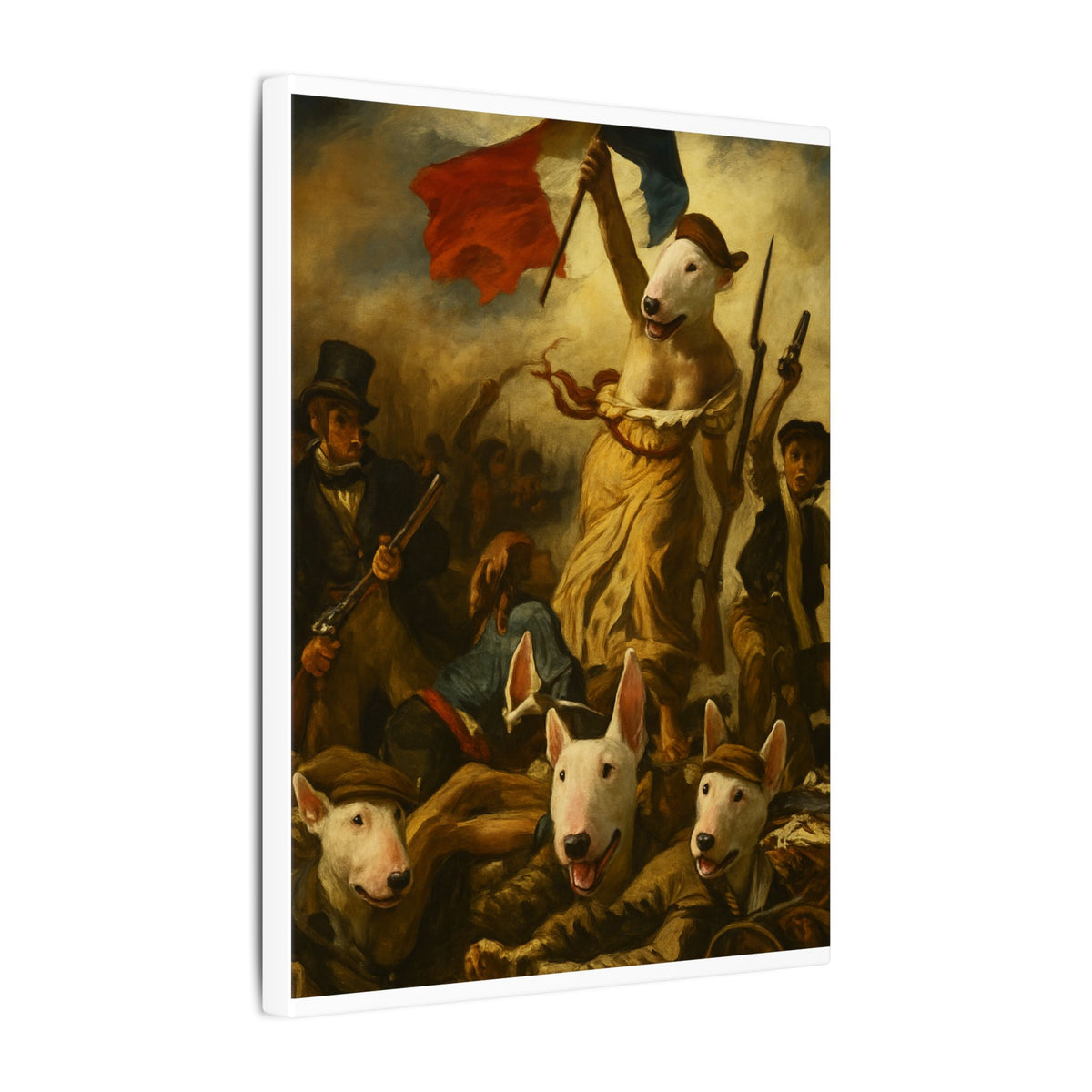Bull Terrier Liberty Leading the People — after Eugene Delacroix, 1830 | Canvas
