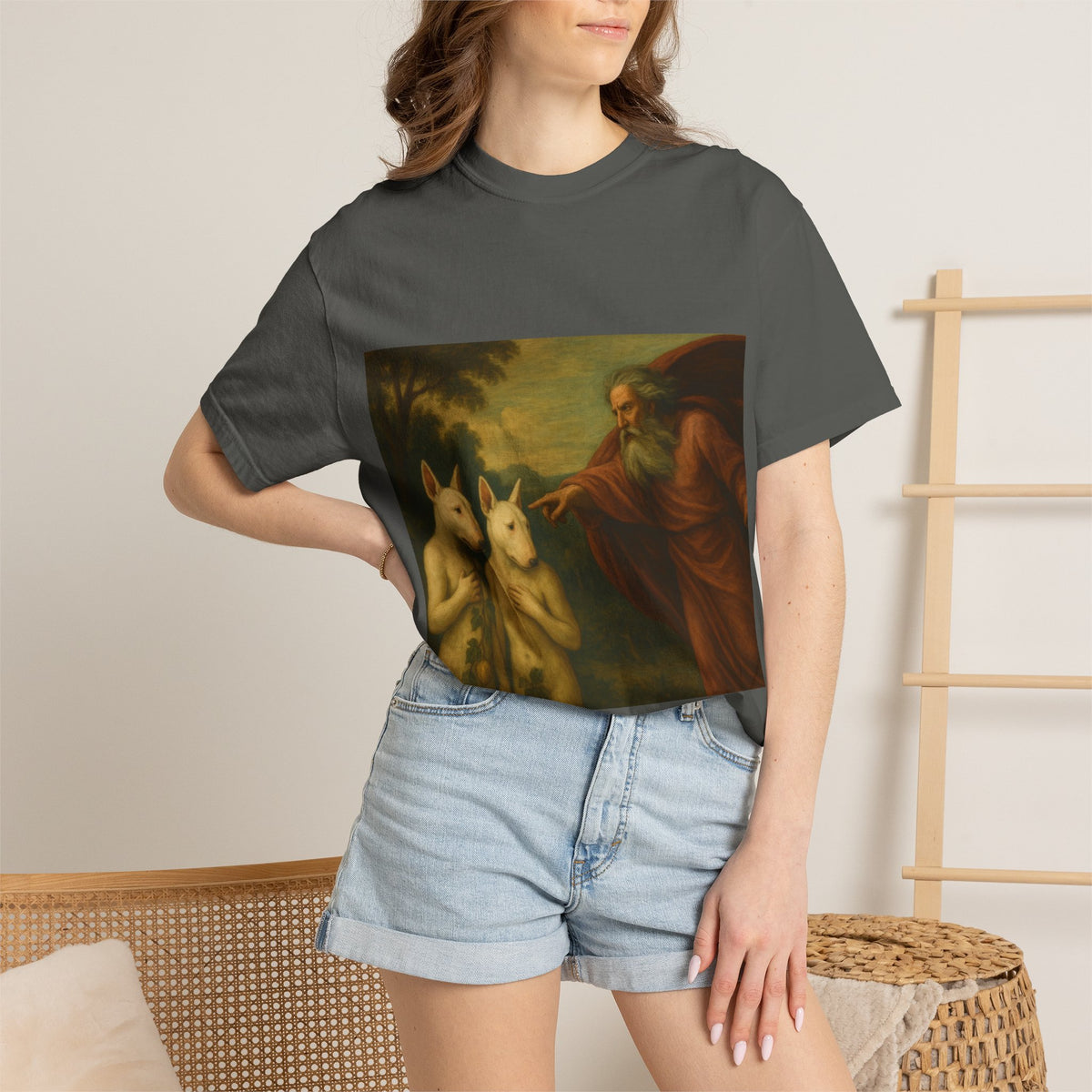 Bull Terrier The Rebuke of Adam and Eve — after Domenichino, 1626 | Garment-Dyed Tee