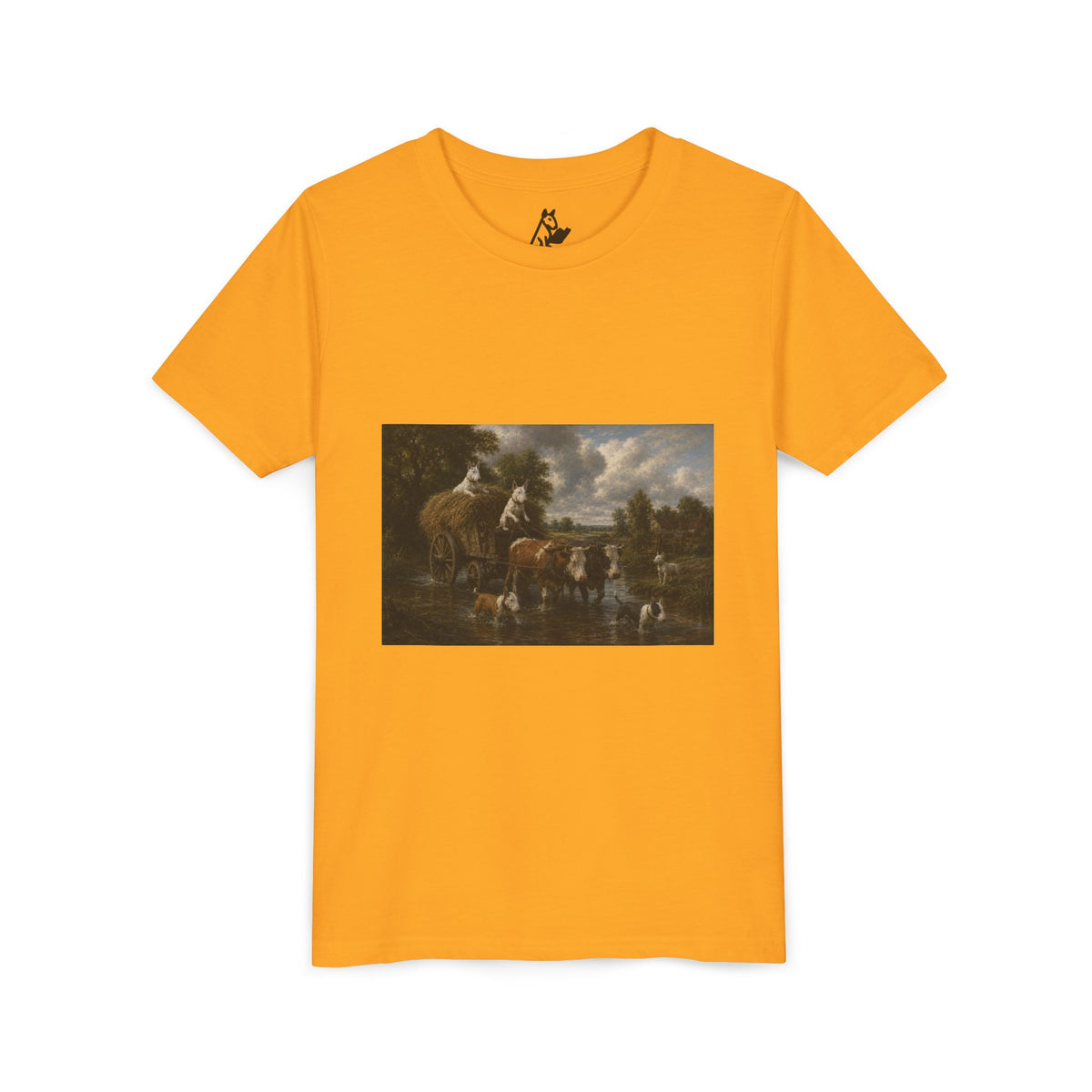 Bull Terrier The Hay Wain — after John Constable, 1821 | Youth Tee