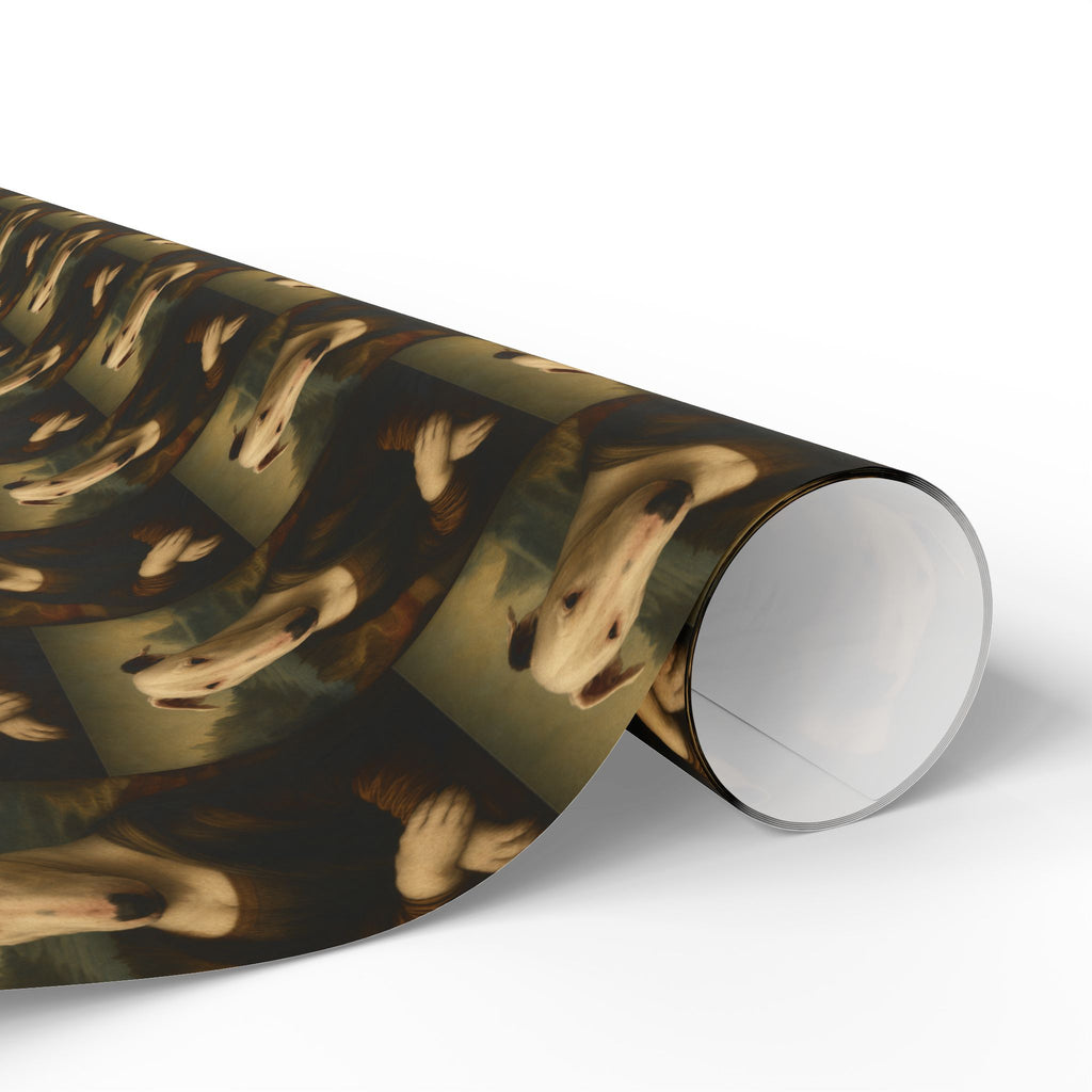 Bull Terrier Mona Lisa — after Leonardo da Vinci, c.1503 | Wrapping Paper