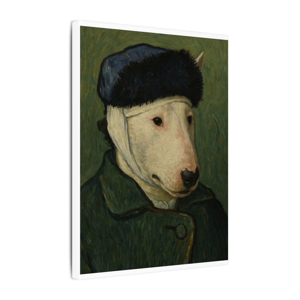Bull Terrier Self-Portrait with Bandaged Ear — after Vincent van Gogh, 1889 | Canvas