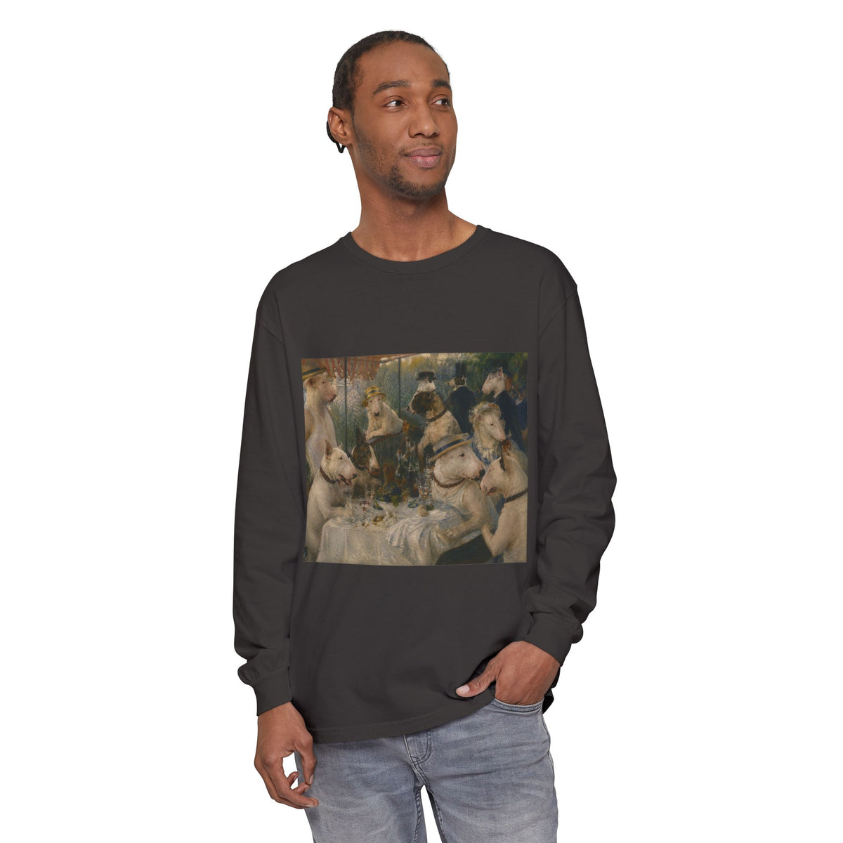 Bull Terrier Luncheon of the Boating Party — after Pierre-Auguste Renoir, 1881 | Long Sleeve