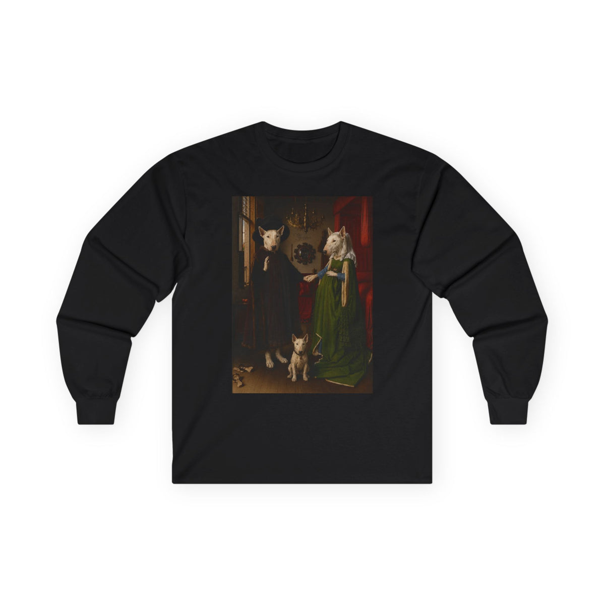 Bull Terrier The Arnolfini Portrait — after Jan van Eyck, 1434 | Long Sleeve